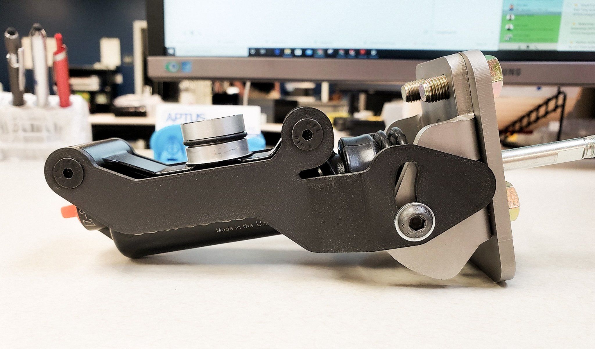 The assembled Hydramax clutch system on a desk